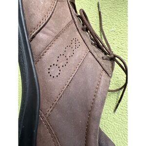 Ecco brown lace up oxfords 39/8-8.5 logo‎ comfort walking